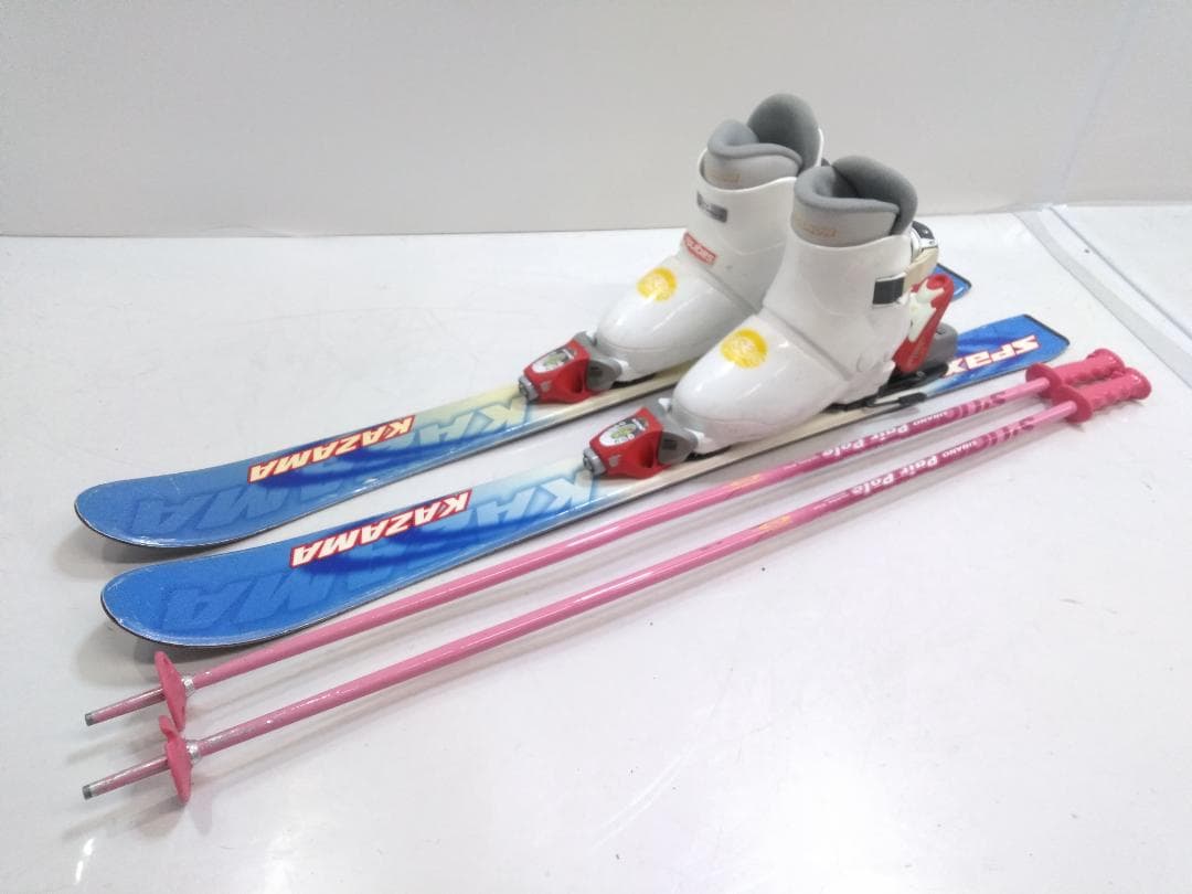 キッズジュニアスキー4点セット カザマ 100cm ブーツ 22cm ◇ elan（エラン） Jrスキー 4点セット キッズ ジュニア ELAN 22-23 MAXX
