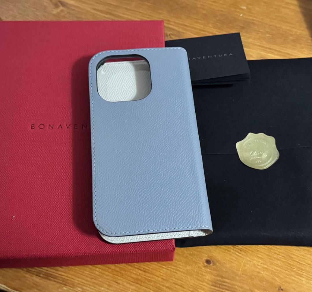 BONAVENTURA 手帳型レザーケース ライトブルー 夏限定カラー】アトールブルー