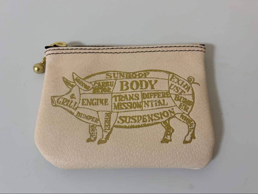 PORKCHOP GARAGE SUPPLY × 福祿　　WALLET 茶×金 PORKCHOP GARAGE SUPPLY| NEW BIKER WALLET 財布 福禄寿 ポーク