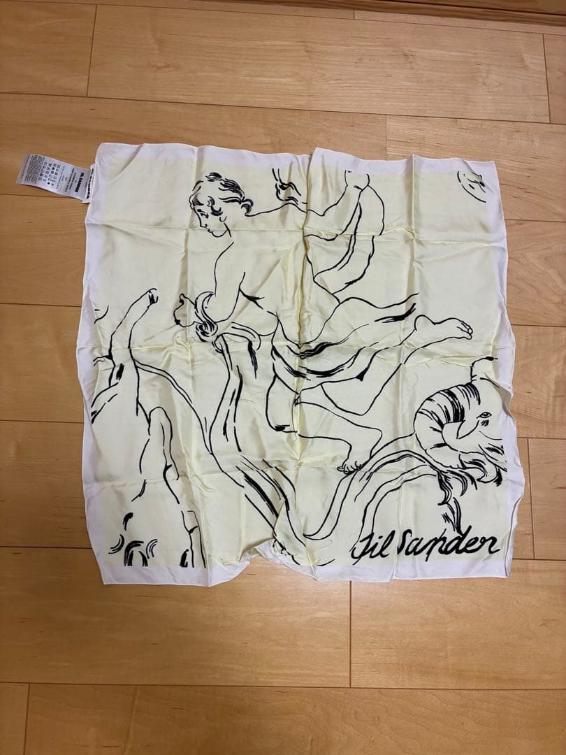 JIL SANDER アートプリント スカーフ UNI JIL SANDER（ジルサンダー） スカーフ FOULARD メンズ 60×60 スクエア