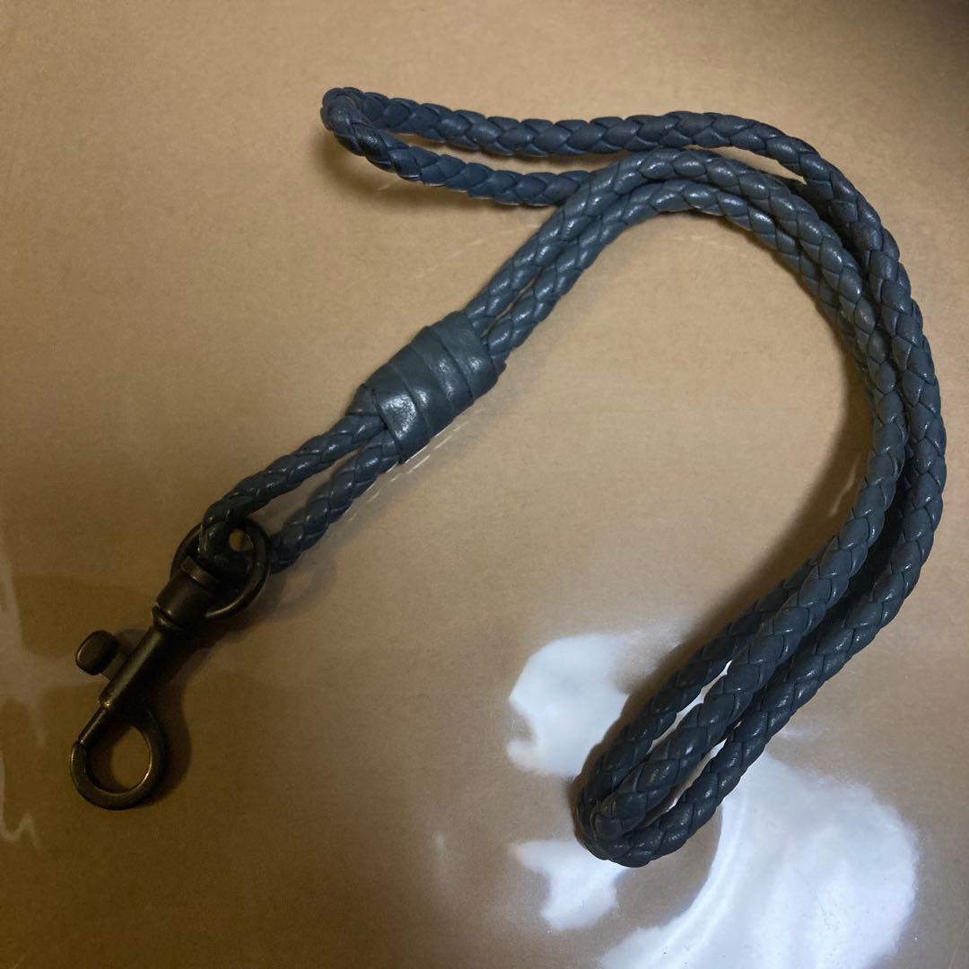 t*a様 ☆美品☆ ボッテガヴェネタ イントレチャート レザー ストラップ BOTTEGA VENETA（ボッテガ・ヴェネタ） キーリング キーホルダー