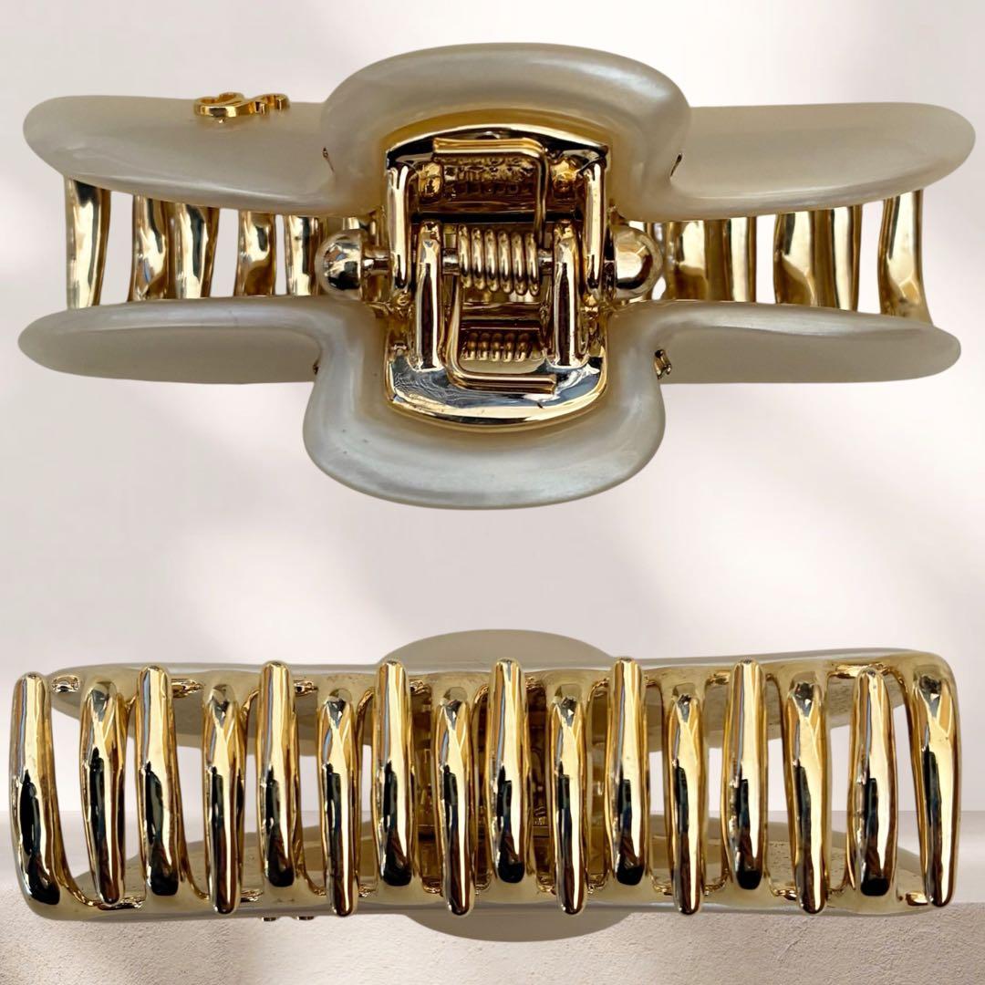 付属品有/極美品 acca アッカ ヘアクリップ ニューコラーナ G金具 M