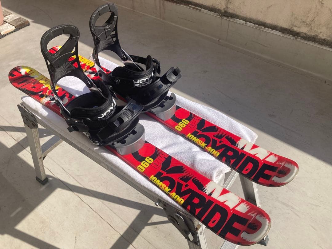 ショートスキー(ファン) スノーボードブーツ用　JOYRIDE ビィンディング無 90cm スキーボード ファンスキー ブーツ付きTXT90 ＋ZMスノーボード