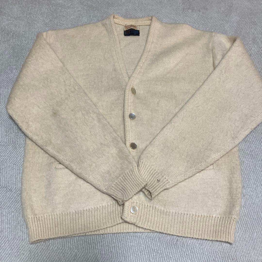 モヘアカーディガン　ビンテージ60s70s Kandahar DELUXE 60s Kandahar DELUXE PANEL DESIGN MOHAIR CARDIGAN - RICUR