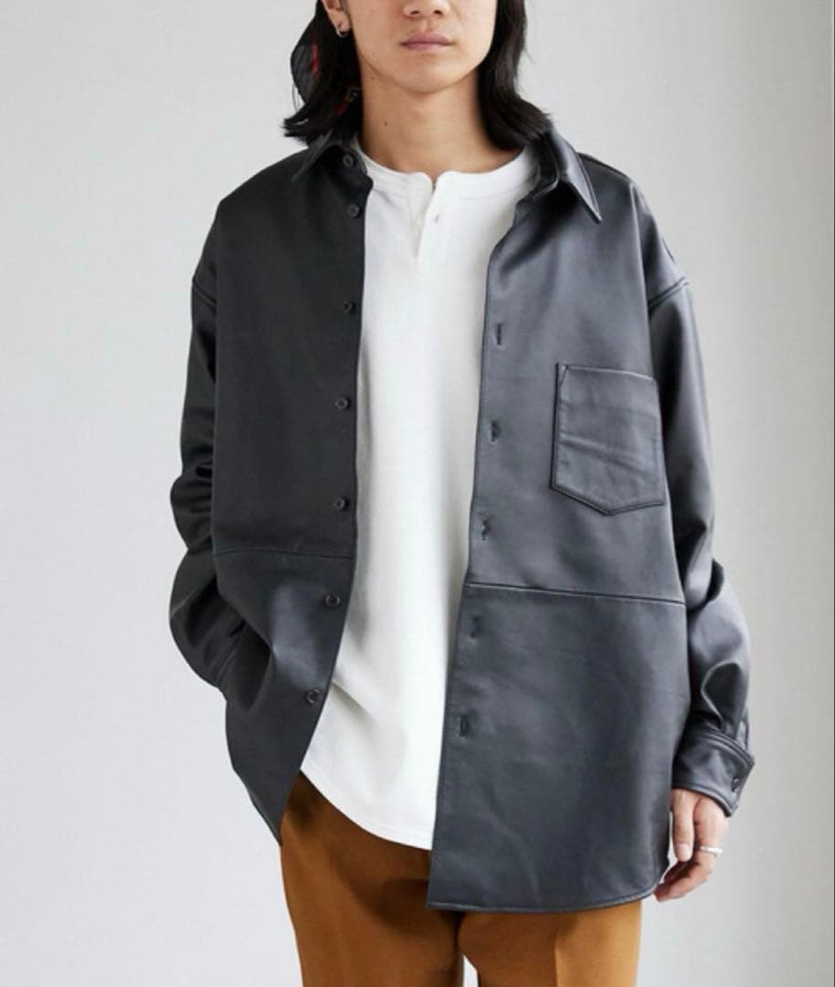 ぴ*ぴ様 ラムレザーファットシャツ　ジャーナルスタンダード　羊革 中古・古着通販】JOURNAL STANDARD TRISECT (ジャーナルスタンダード