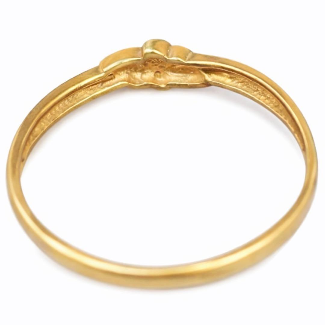 購入前コメント必須 K18 ノットデザイン リング 11.5号 約1.34g 18金無垢