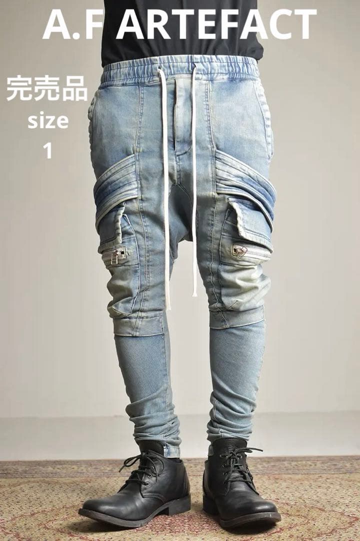 デ*ル様 A.F ARTEFACT Cargo Sarouel Skinny A.F ARTEFACT - Sheepe Leather Stretch Cargo Sarouel Skinny
