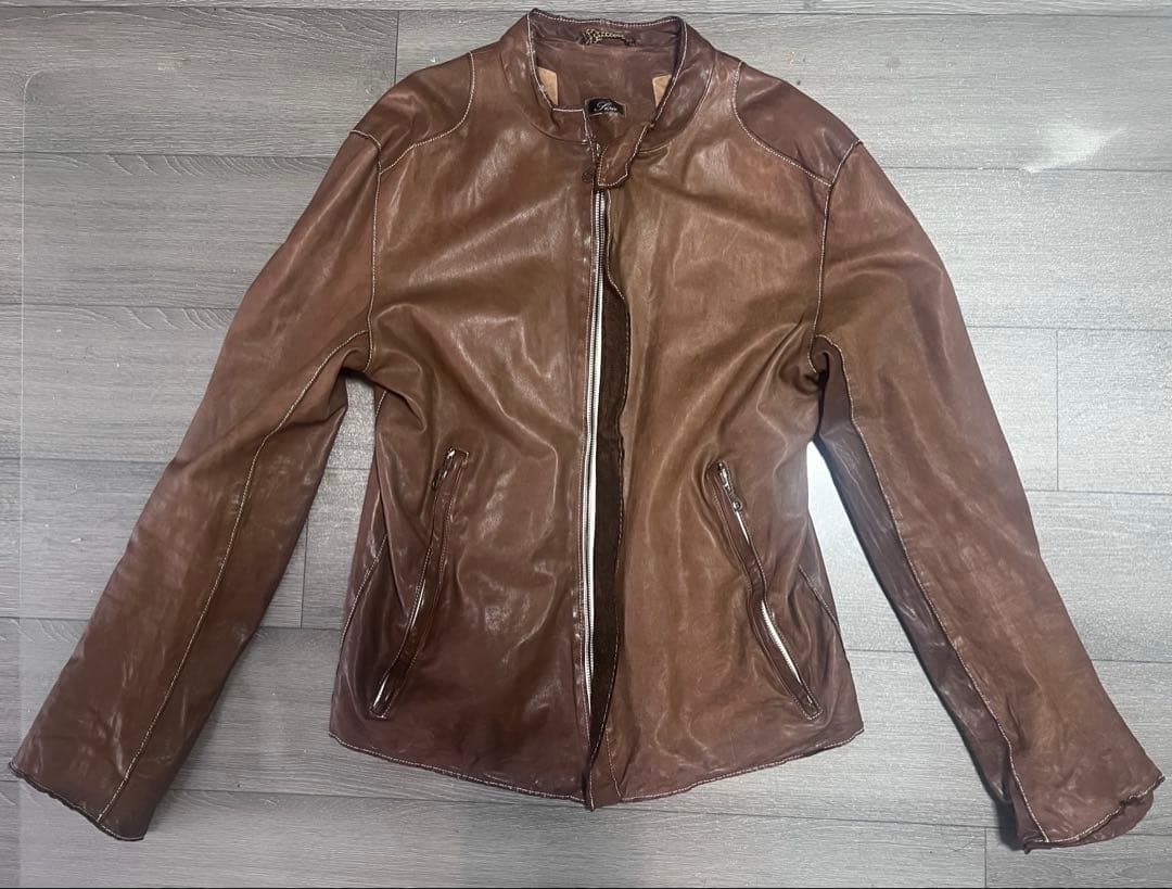 【人気】sisii シシ レザージャケット Lサイズ ブラウン 本革 洗濯可 楽天市場】sisii レザーの通販
