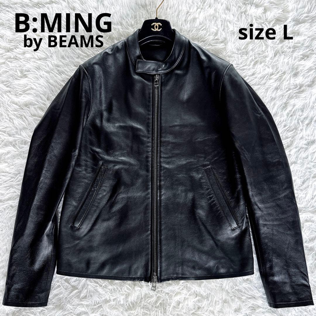 【B:MING by BEAMS】羊革 シングルライダース ブラック Lサイズ B:MING by BEAMS】羊革 シングルライダース ブラック Lサイズ - メルカリ