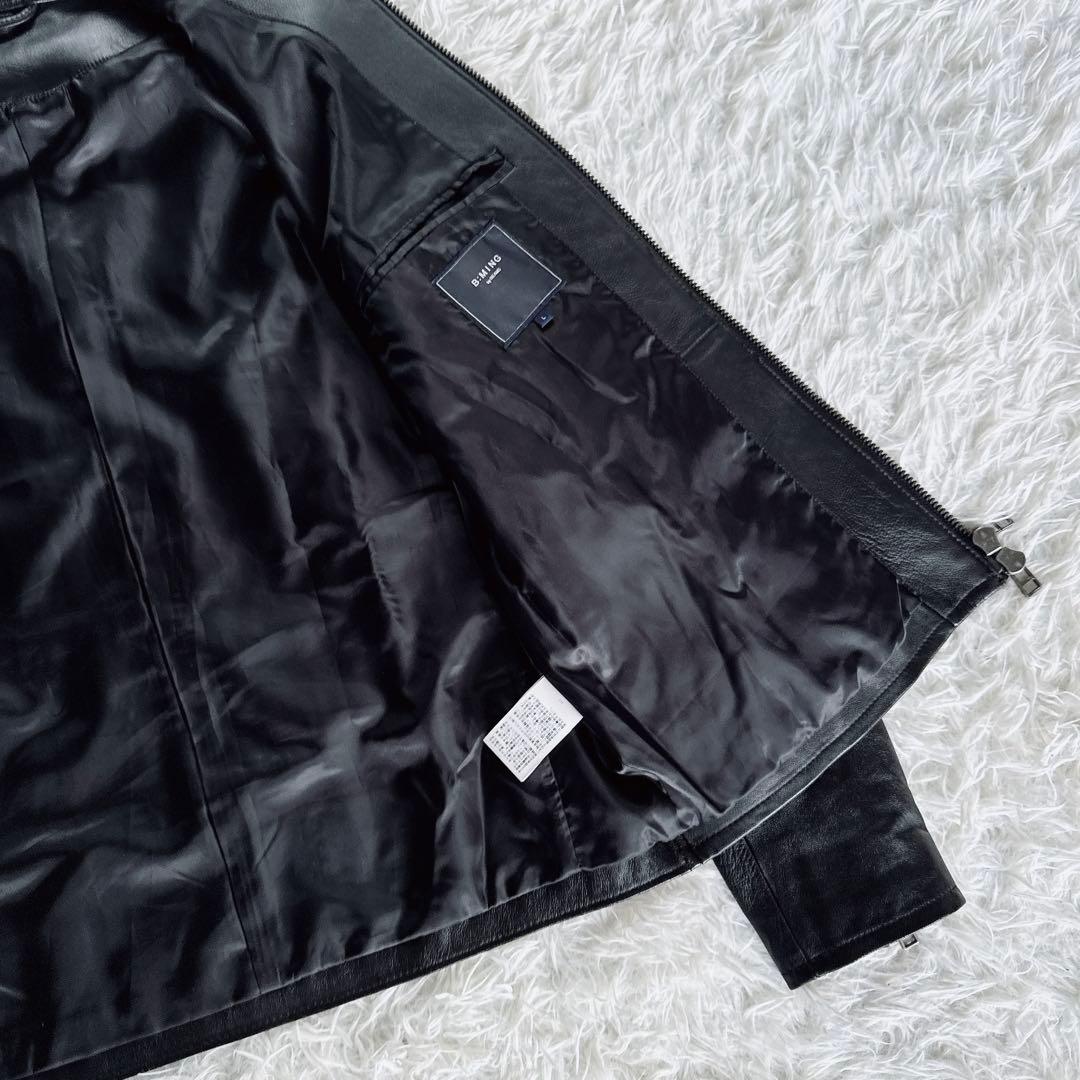 B:MING by BEAMS】羊革 シングルライダース ブラック Lサイズ - メルカリ