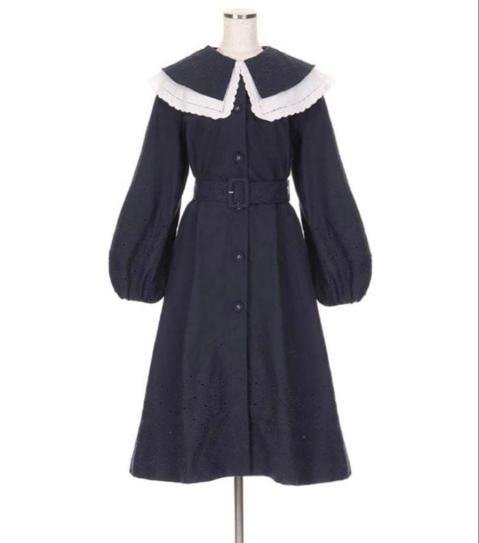 【新品タグ付】chestyビッグカラー刺繍コート ネイビー サイズ1 2026年最新】Chestyの人気アイテム - メルカリ