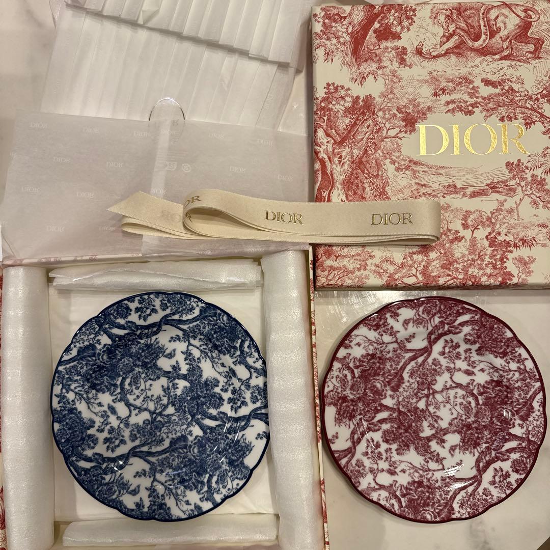 DIOR サイドプレート　2枚セット 楽天市場】DIOR ディオール ディナープレート LilyDior ペア 名入れ