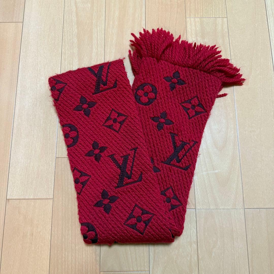 LOUIS VUITTON ルイヴィトン マフラー 赤 ロゴ LOUIS VUITTON（ルイ・ヴィトン） ルイ ヴィトン マフラー レディース
