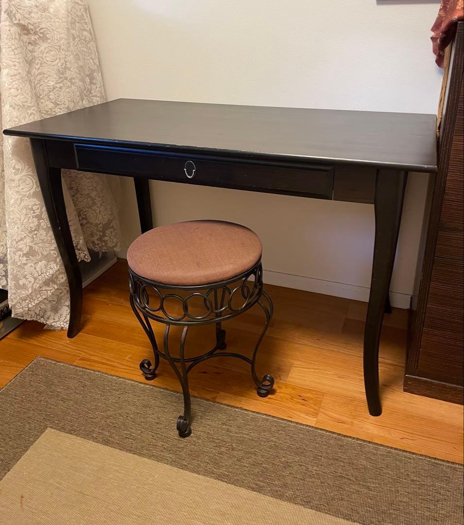 IKEAレア廃盤品LEKSVIKデスク　アンティーク風　木製　机　黒 LAGKAPTEN ラグカプテン / ALEX アレクス デスク, グレー/木目調