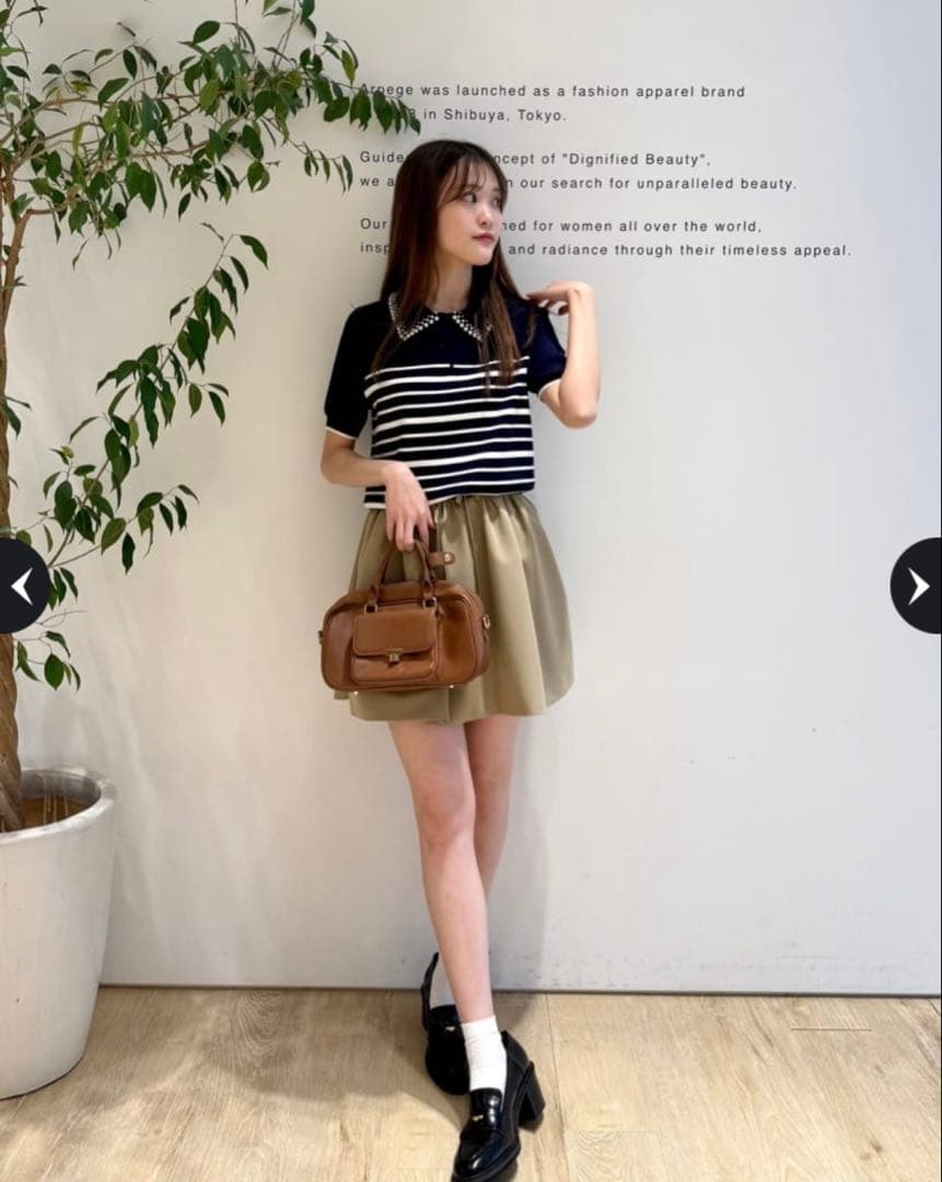 Arpege story Rirandture パールカラーポロニット - メルカリ