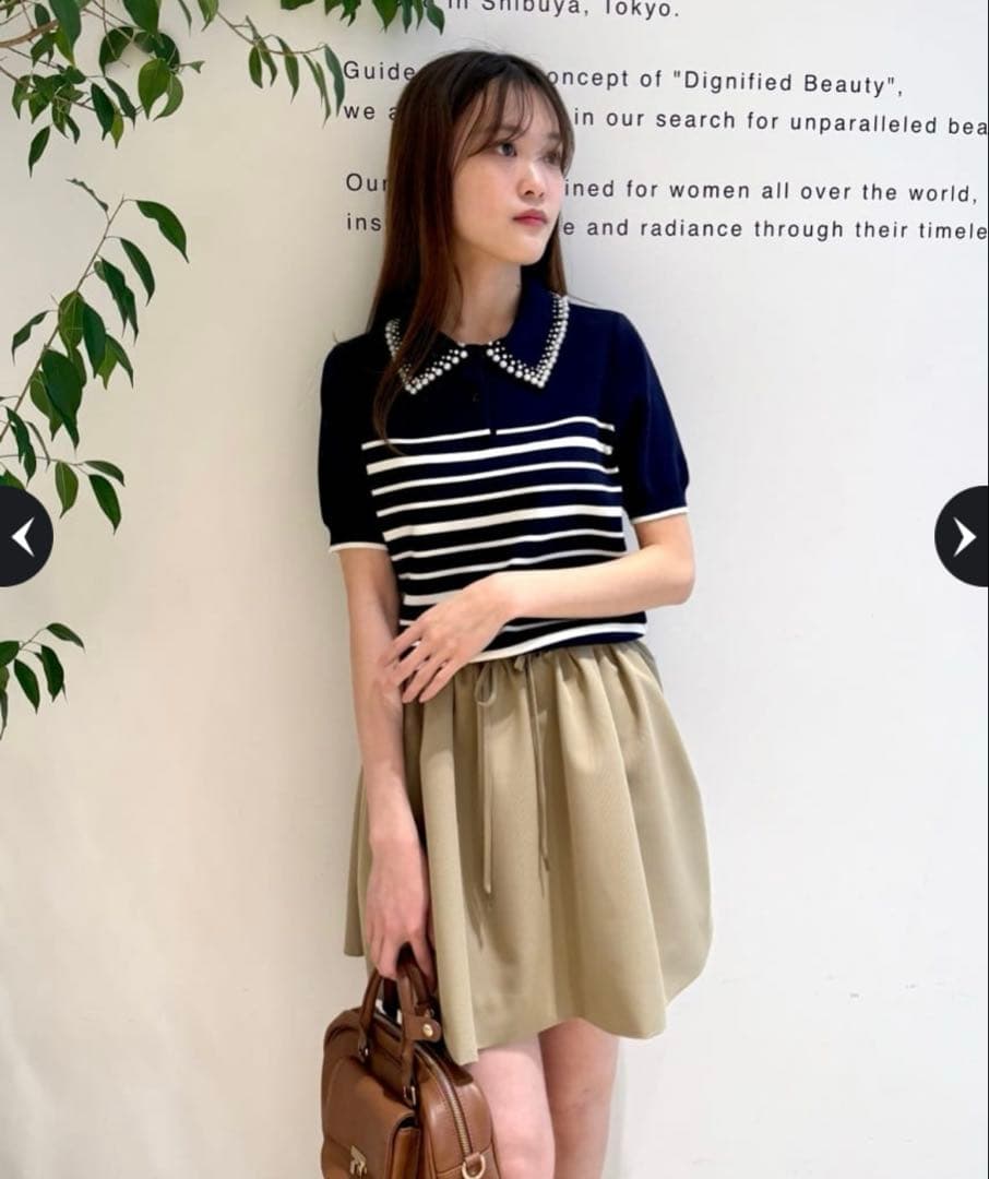 Arpege story Rirandture パールカラーポロニット - メルカリ