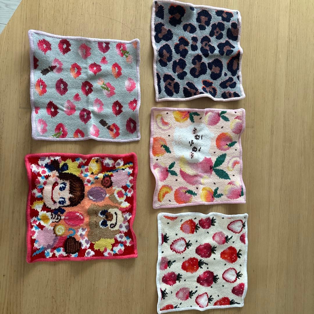 ラブラリーバイフェイラー　タオルハンカチ5枚セット　中古！！ used フェイラー（ラブラリー）ハンカチセット 5枚組 - メルカリ