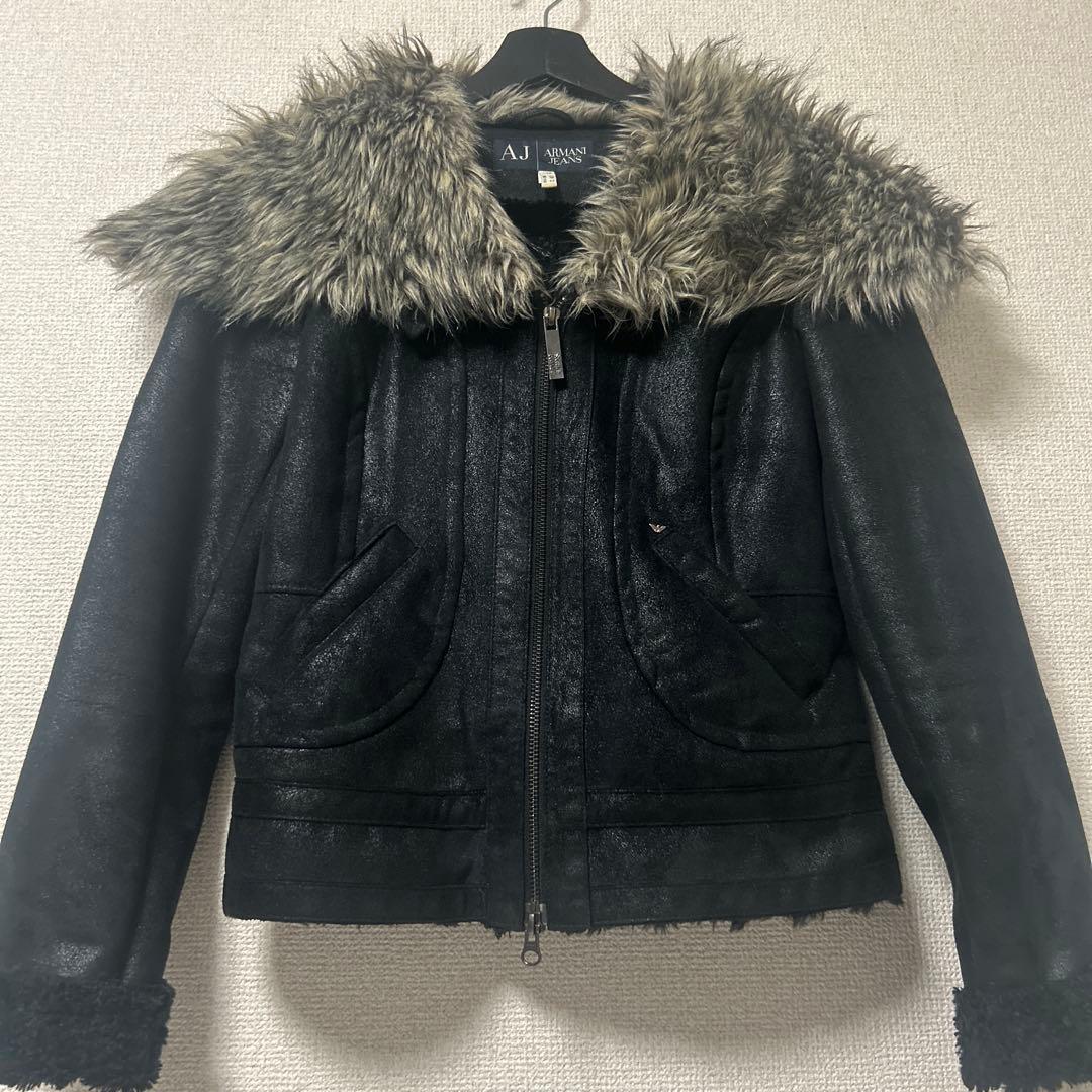 アルマーニ ARMANIファー ボア ジャケット アルマーニ ARMANIファー ボア ジャケット