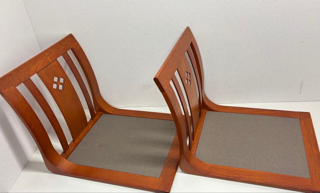 hikari 光製作所 木製 座椅子2脚セット 高級座椅子 和室 座敷 楽天市場】【スーパーセール開催中☆】和座椅子 木製 4脚セット