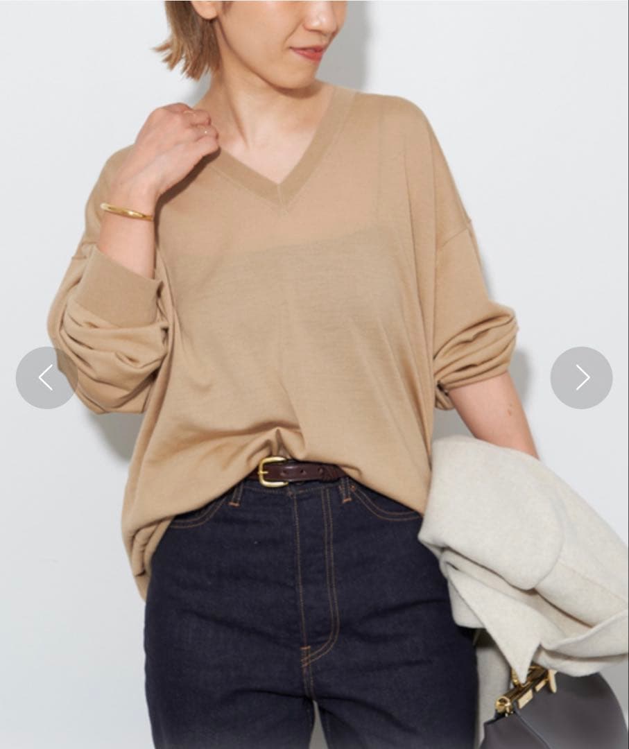 新品　plage プラージュ　Vネックニット　定価19,800円 追加》Fine Gauge V ニット（ニット／セーター）｜Plage（プラージュ