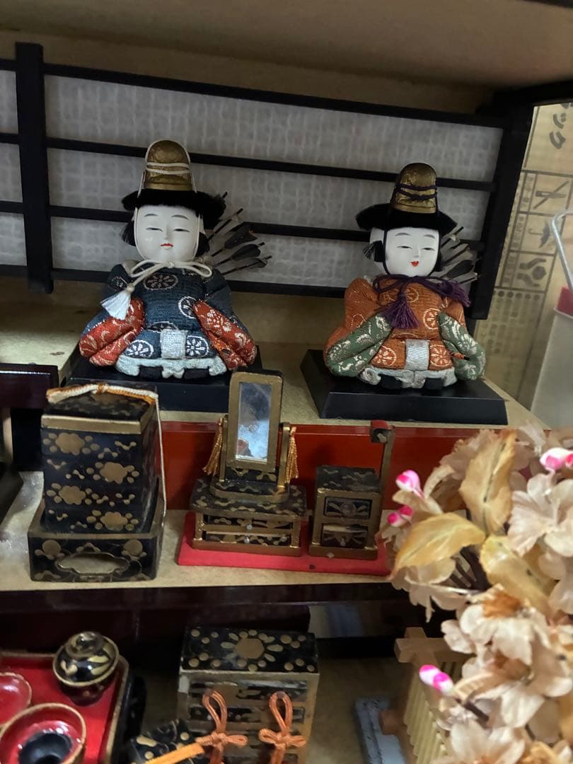 マロン決め込み雛人形② 楽天市場】雛人形 コンパクト 木目込み雛人形 親王飾り ココ 二曲