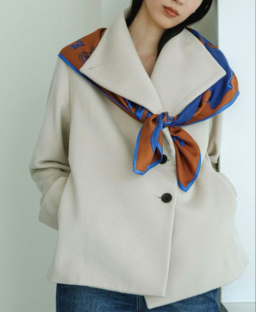 【美品】ROPE プレミアムカシミヤ ショートコート【25AW】オフホワイト36 ROPE'｜プレミアムカシミヤ ショートコート【25AW】 | Rakuten Fashion