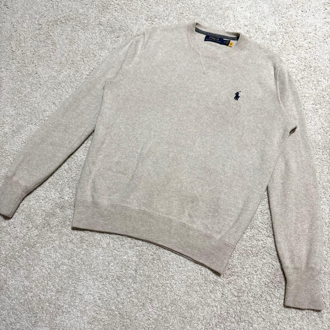 現行タグ ポロラルフローレン コットンニット 刺繍ワンポイント サイズ
