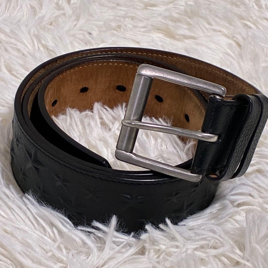 ジミーチュウ　ベルト　ブラック　スター　レザー JIMMY CHOO 黒 レザー ベルト 星型スタッズ ジミーチュウ スター