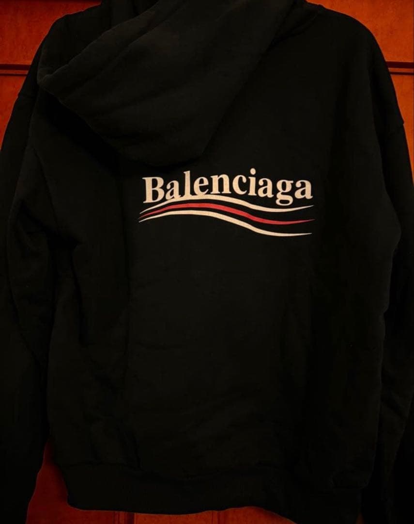 裕*樹様 Balenciaga キャンペーンロゴパーカー BALENCIAGA(バレンシアガ) キャンペーンロゴダメージ加工ジップアップ