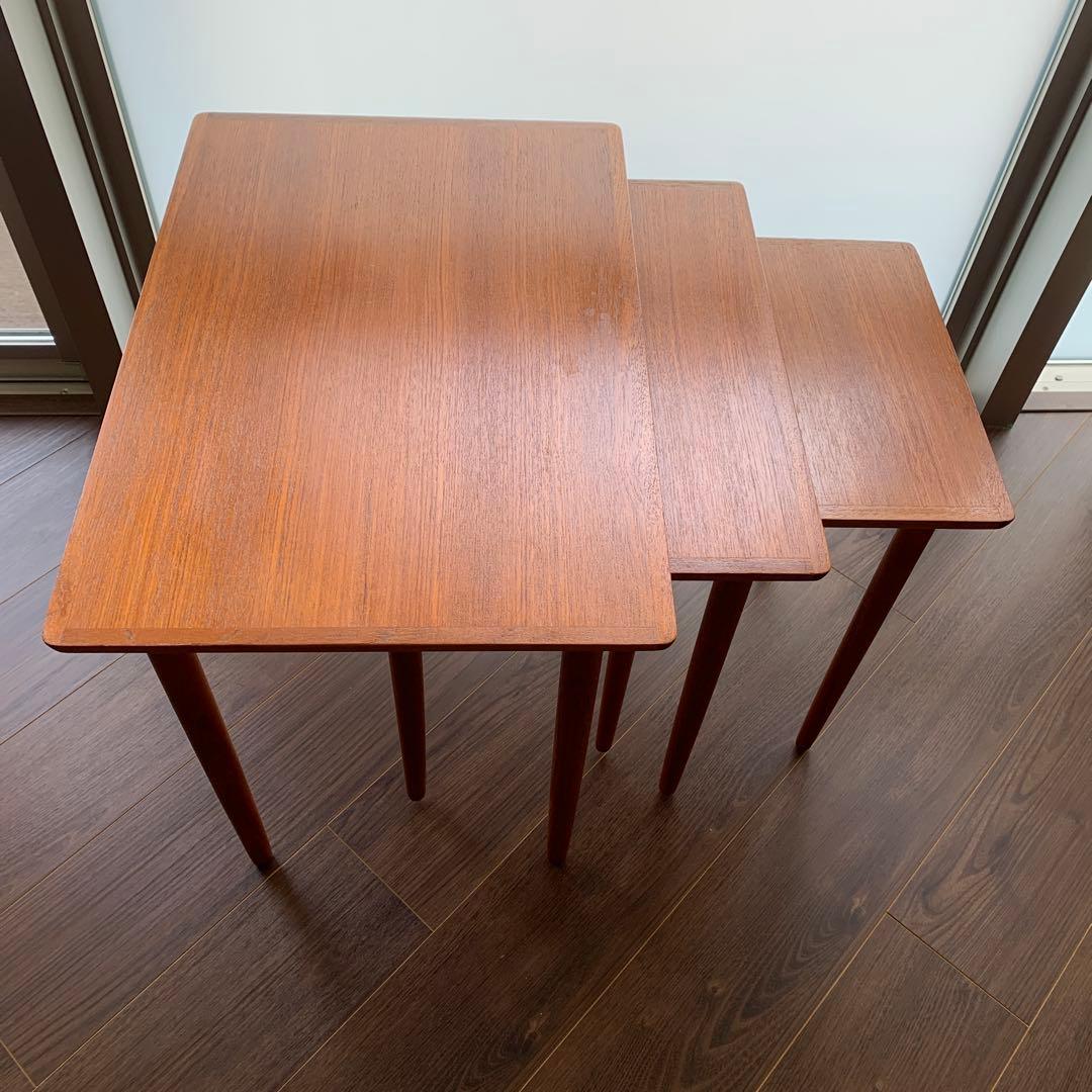 北欧デンマークヴィンテージネストテーブル ヴィンテージ/ネストテーブル 北欧家具 デンマーク ヴィンテージ