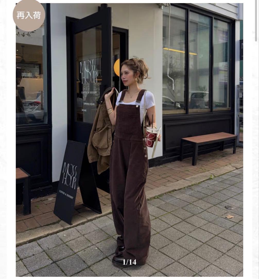 Nalm. コーデュロイリラックスオーバーオール　ブラウン Nalm. コーデュロイリラックスオーバーオール ブラウン Nalm