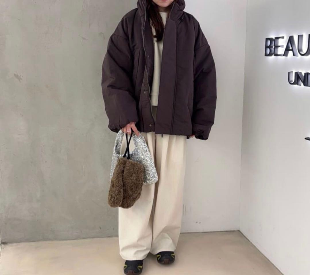 【WEB限定】ナイロン パデッド モンスターブルゾン はっ水　ブラウン BEAUTY&YOUTH UNITED ARROWS 【WEB限定】ナイロン パデッド モンスター