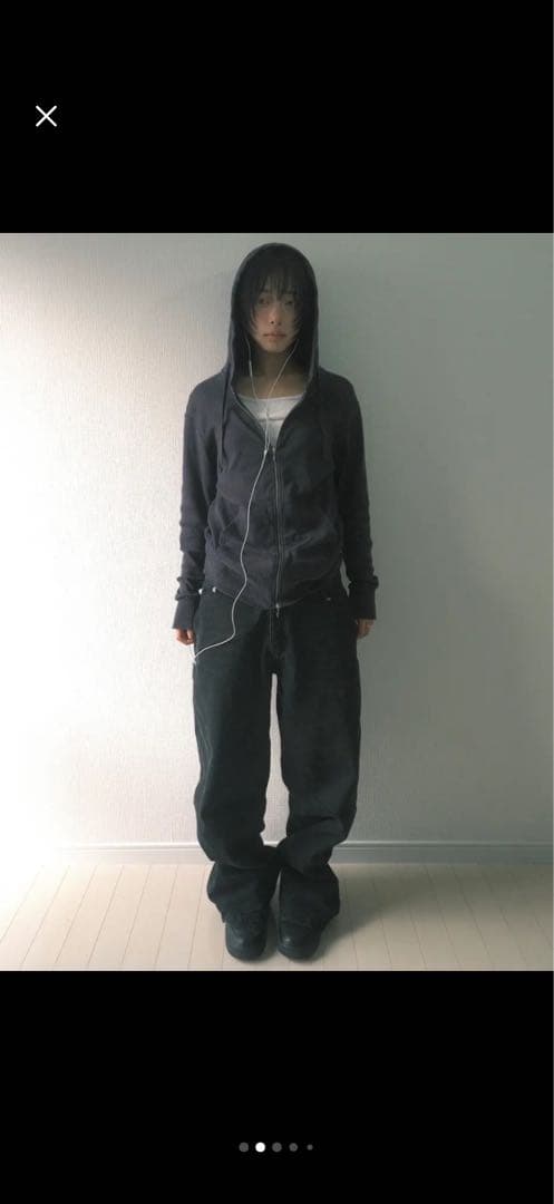 Canyon clothing washed wide denimブラックデニム - メルカリ