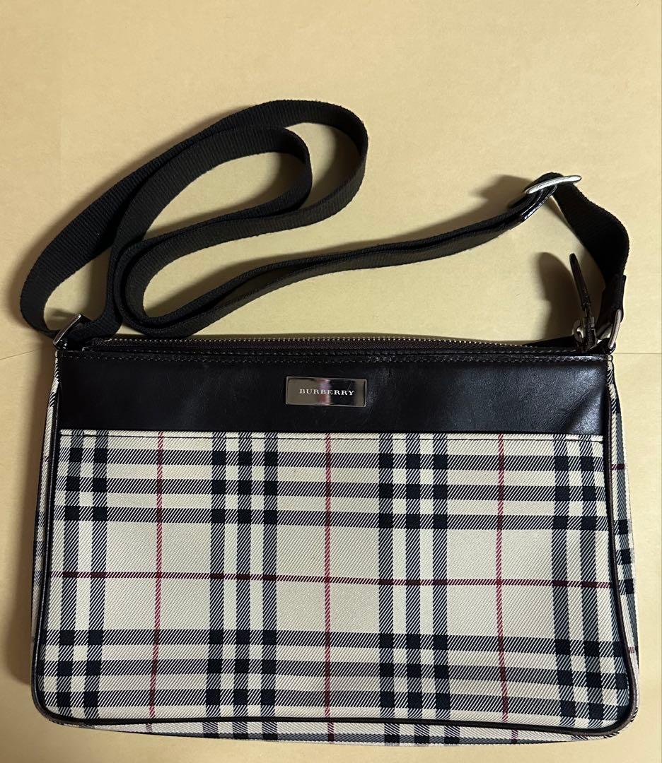 BURBERRY バーバリー レザー ノバチェック キャンバス ショルダー