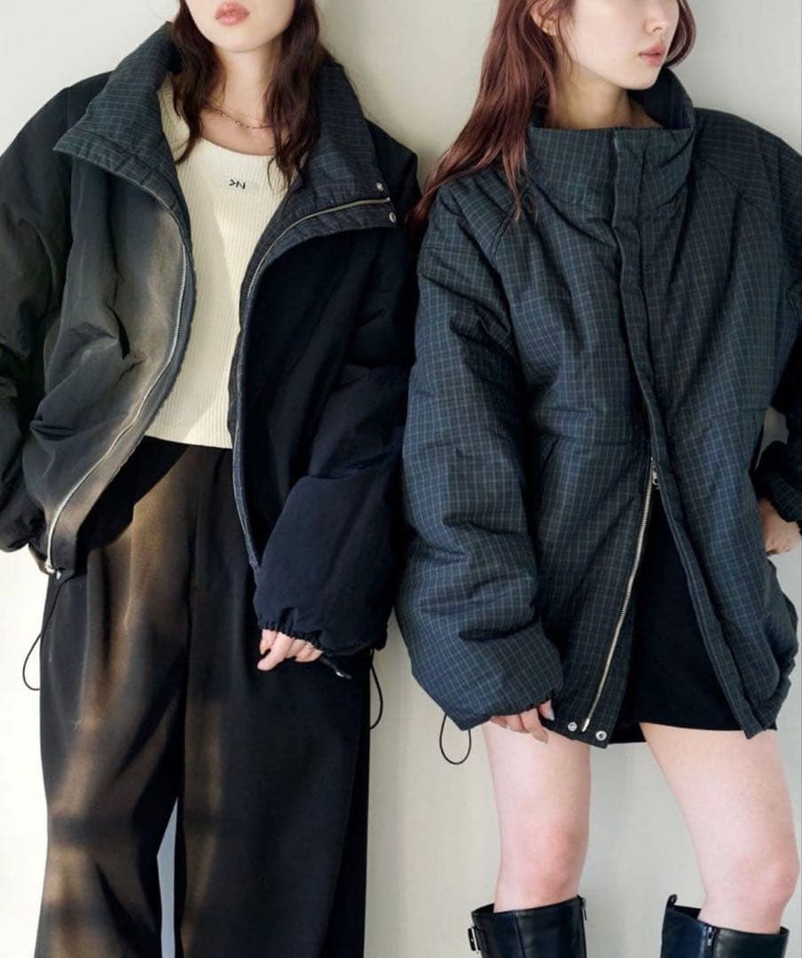 Kastane チェック中綿リバーシブル S.Mサイズ展開/ユニセックス】チェック中綿リバーシブルアウター