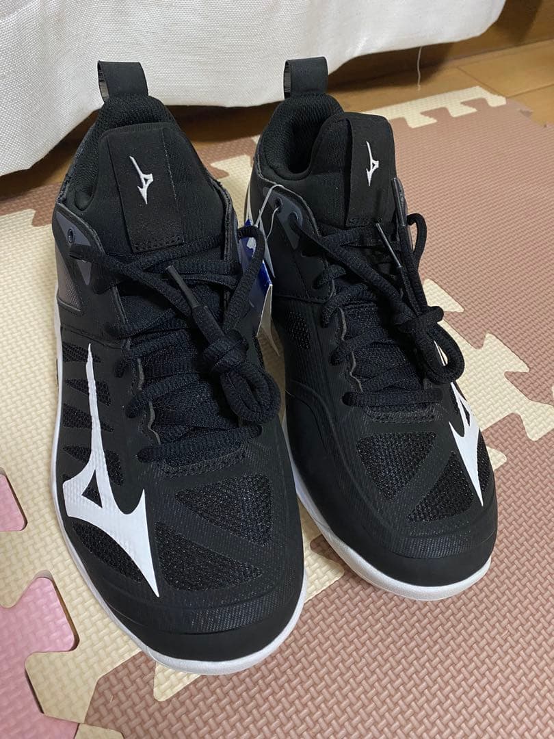 【美品】ミズノ ウェーブディメンション バレーボールシューズ MIZUNO（ミズノ） バレーボールシューズ レディース メンズ 2.5E相当