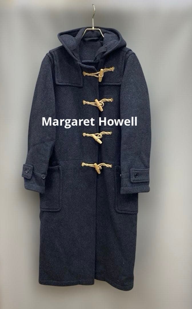 N305◯ 美品 マーガレットハウエル ダッフルコート ロング ダークグレー N305◯ 美品 マーガレットハウエル ダッフルコート ロング