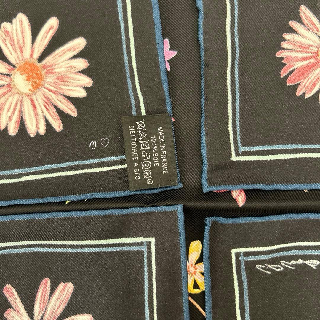 新品同様HERMESエルメス カレ70 アイライクフラワーズ シルクスカーフ