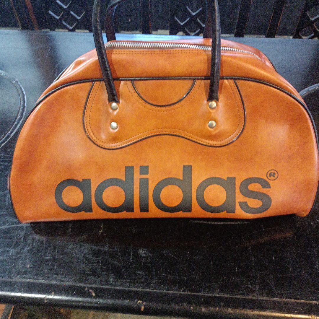 adidas ボストンバッグ 茶色　古着　レトロ　ヴィンテージ 70s80s adidas レザー ボストンバッグ ブラウン アディダス 鞄