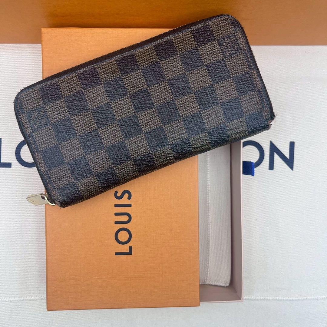 美品】ルイヴィトン ダミエ エベヌ ジッピーウォレット長財布 箱・保存