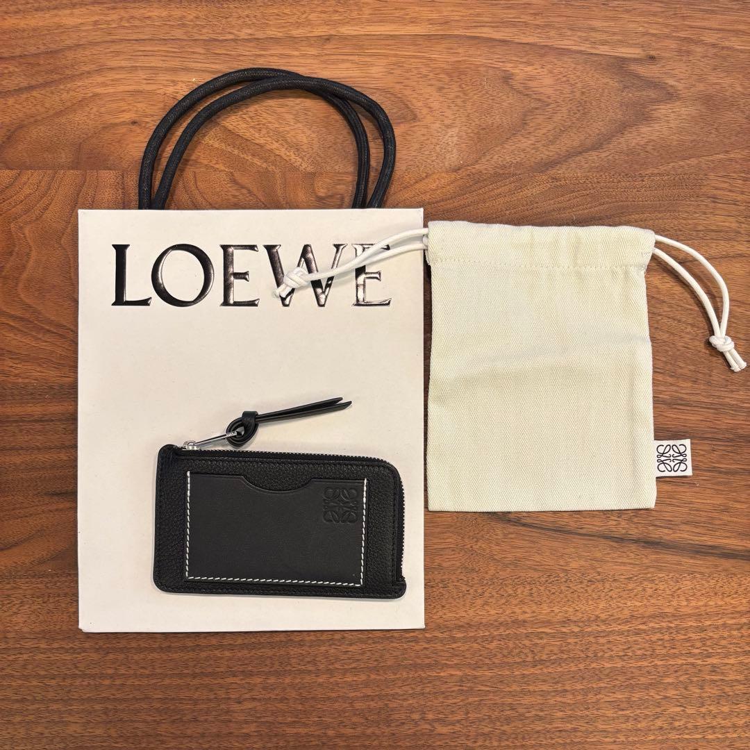 ロエベ　カードホルダー　　loewe ハイブラ　ソフトグレインカーフ コインカードホルダー（ソフトグレインカーフ） ブラウン - LOEWE