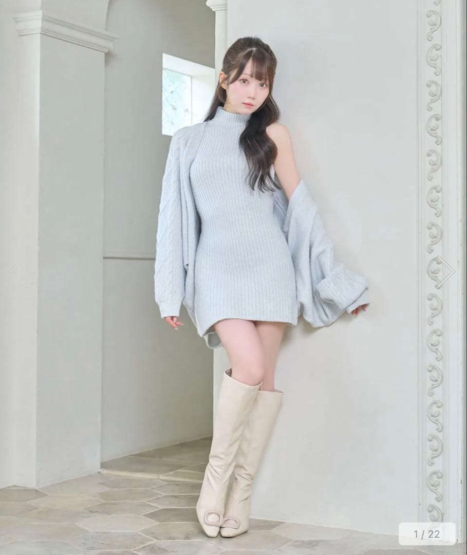 【定価以下】RoseMuse Glitter knit o/p set ロゼミュ RoseMuse Glitter knit o/p set ロゼミュ Glitter knit o/p set