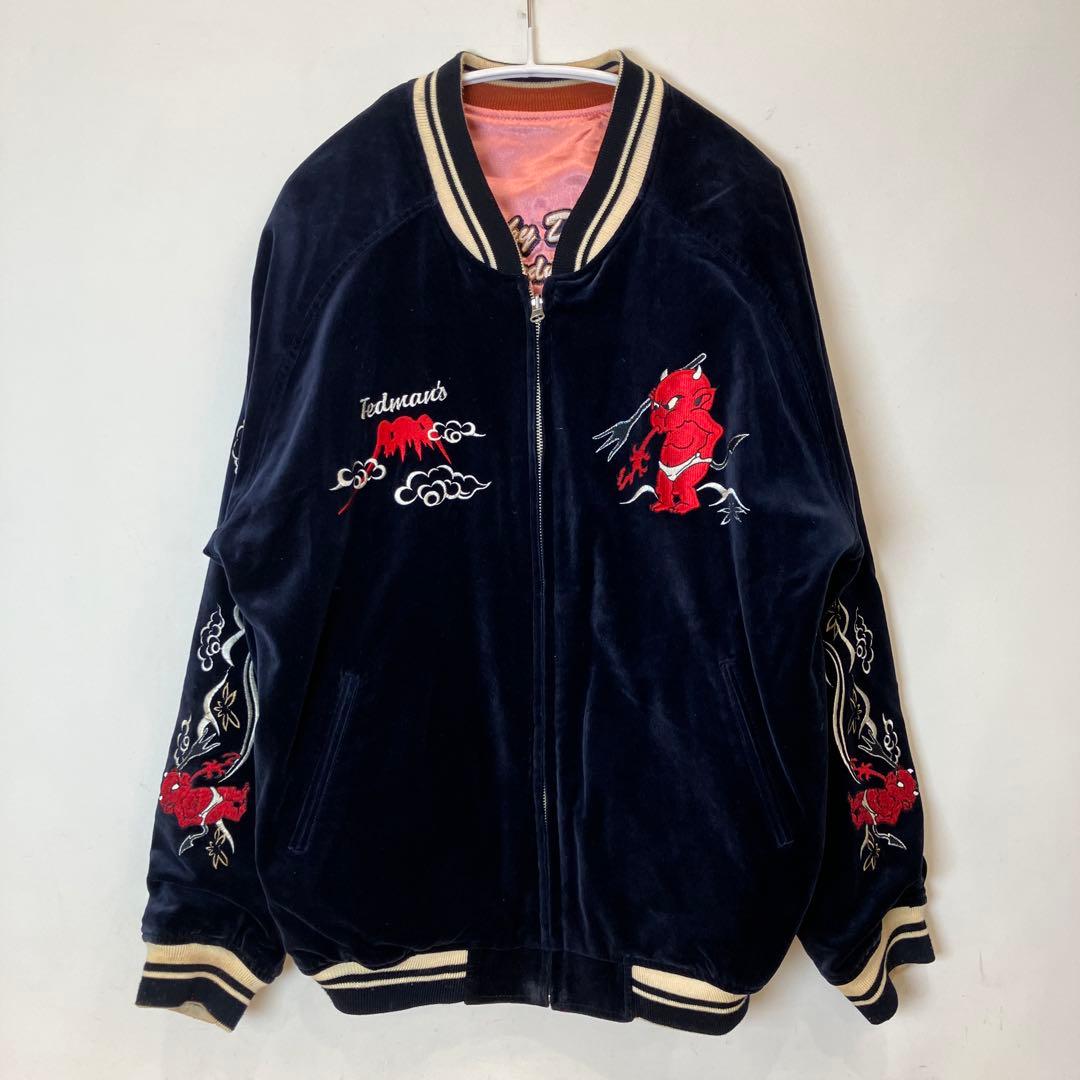 Tedman's スカジャン 赤い悪魔刺繍44 XL