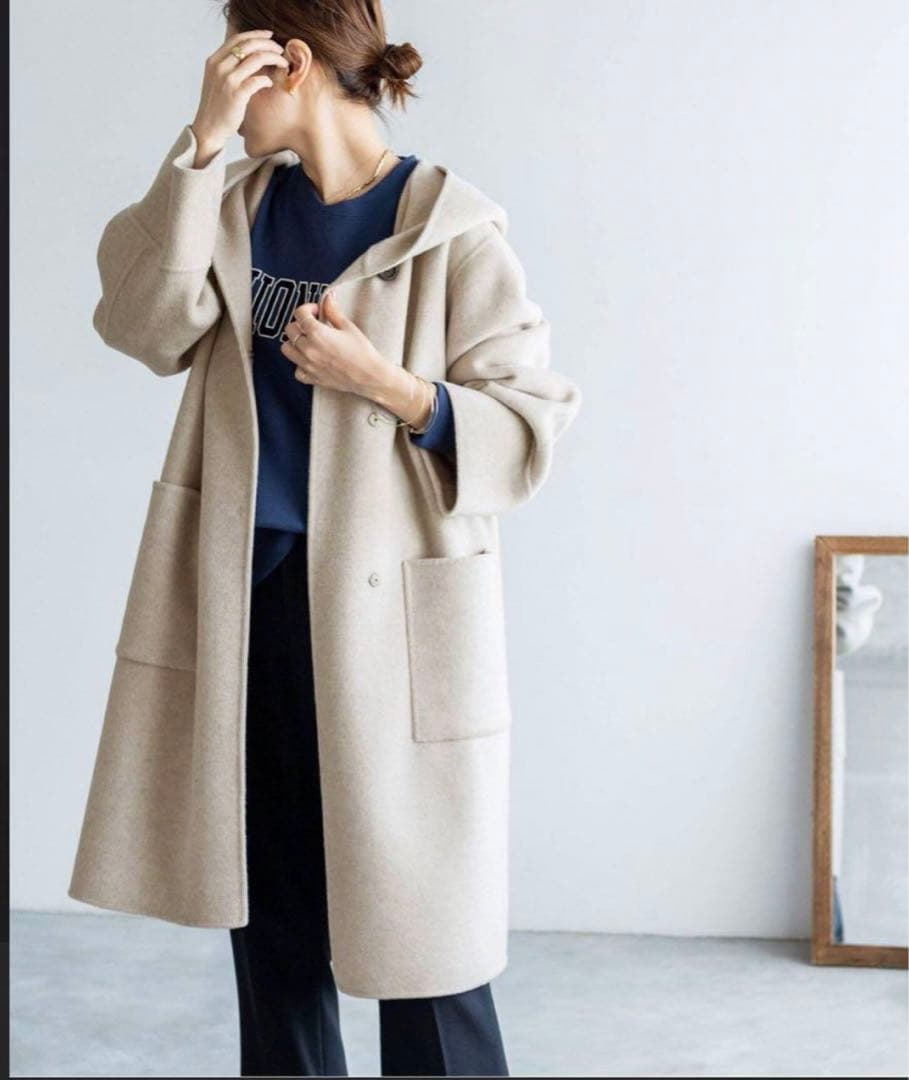 美品 ☆IENA スーパー160 ダブルフェイス フードコート 38イエナ