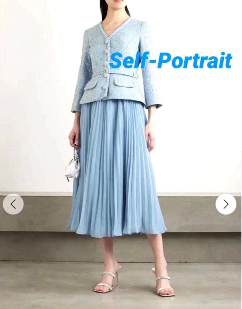 Self Portrait スパンコール ツイード　ワンピースUK6 US2 Self Portrait ♻️ Tweed Tinsel Mini Dress Size 10 $350