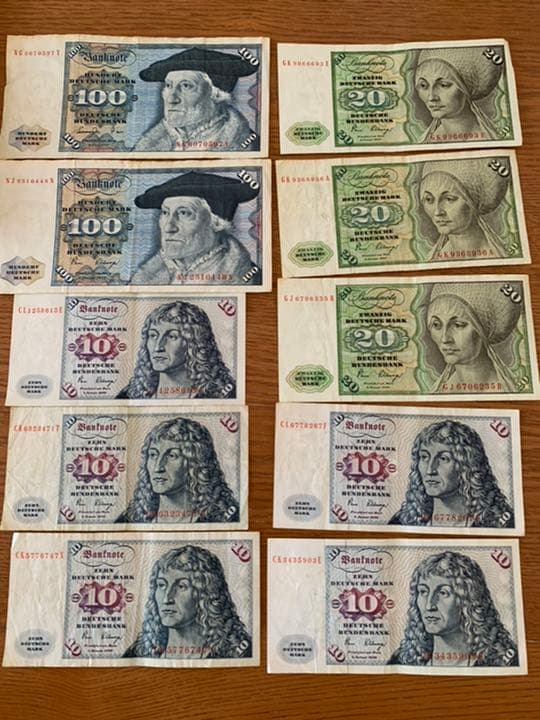 旧紙幣　ドイツ　310マルク紙幣 西ドイツ 旧紙幣 外国紙幣 ドイツ マルク紙幣 本物保証｜Yahoo!フリマ