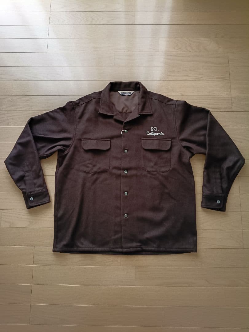 スタンダードカリフォルニア 刺繍入りウールシャツ SD Wool Shirt