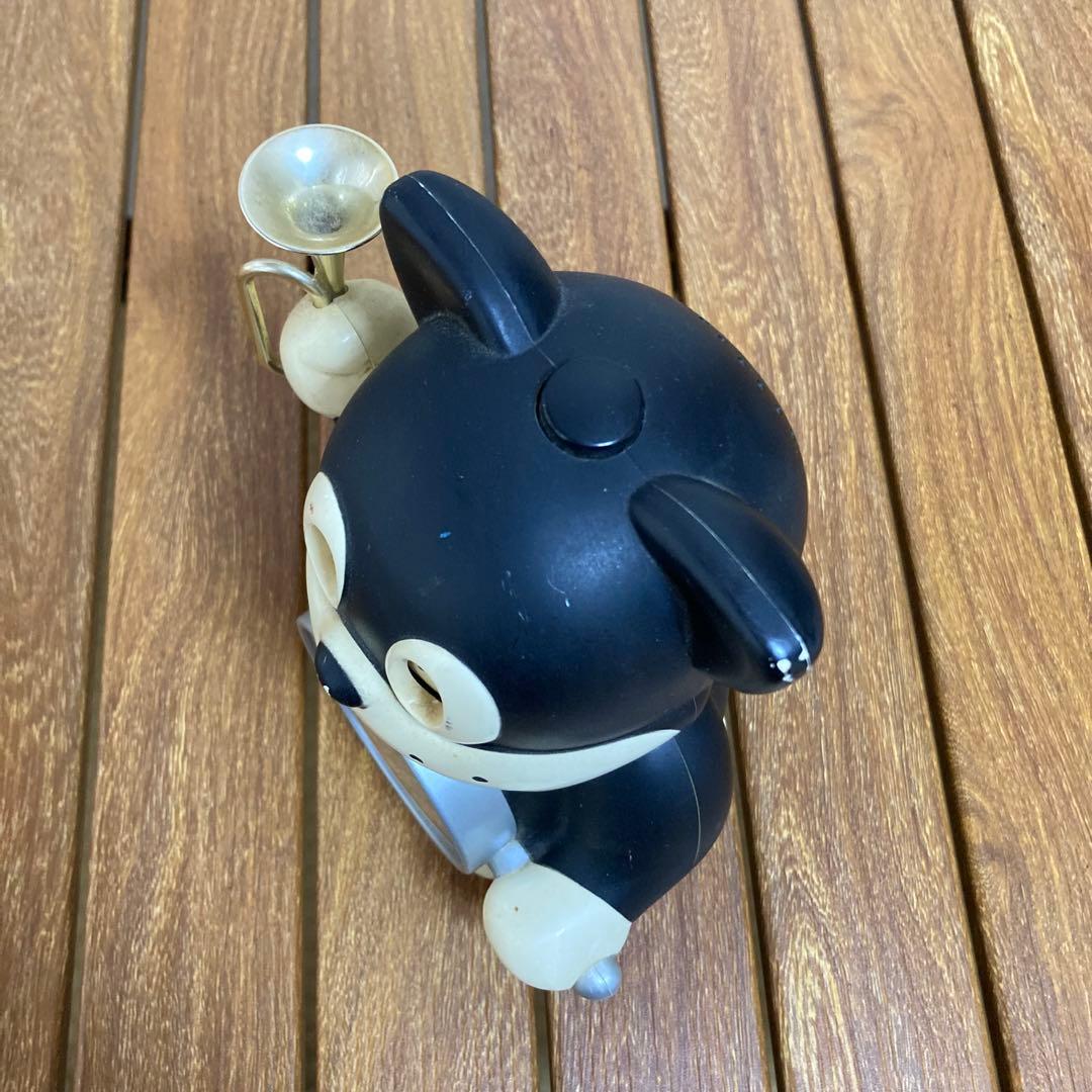 希少 昭和レトロ のらくろクン 目覚まし時計 リズム時計 置時計