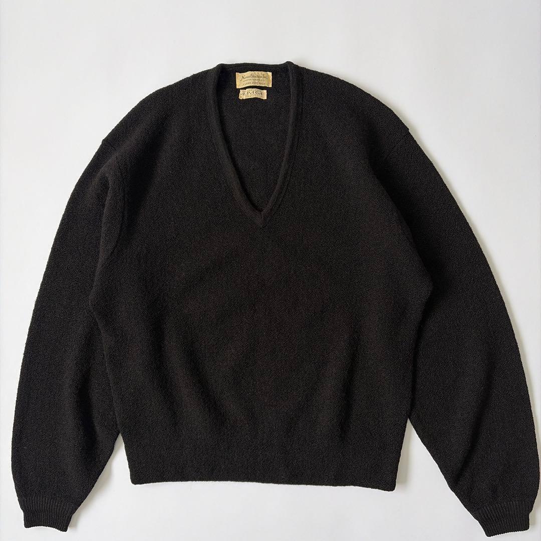 〜60s USA製 Lord Jeff パール編み アルパカセーター スペシャル】60s Lord Jeff Vネック キッドモヘア ニット セーター L
