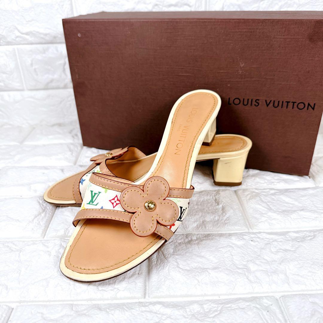 Louis Vuitton モノグラムミュール マルチカラー 貴重 サンダル LOUIS VUITTON - ルイヴィトン サンダル ミュール モノグラム マルチ